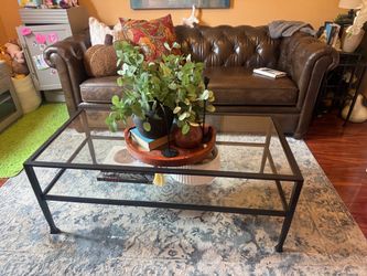 Pottery Barn tanner coffee table and nesting table