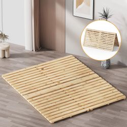 NAIZEA Japanese Tatami Mat, Foldable Tatami Bed Frame Twin Full Queen Floor Bed