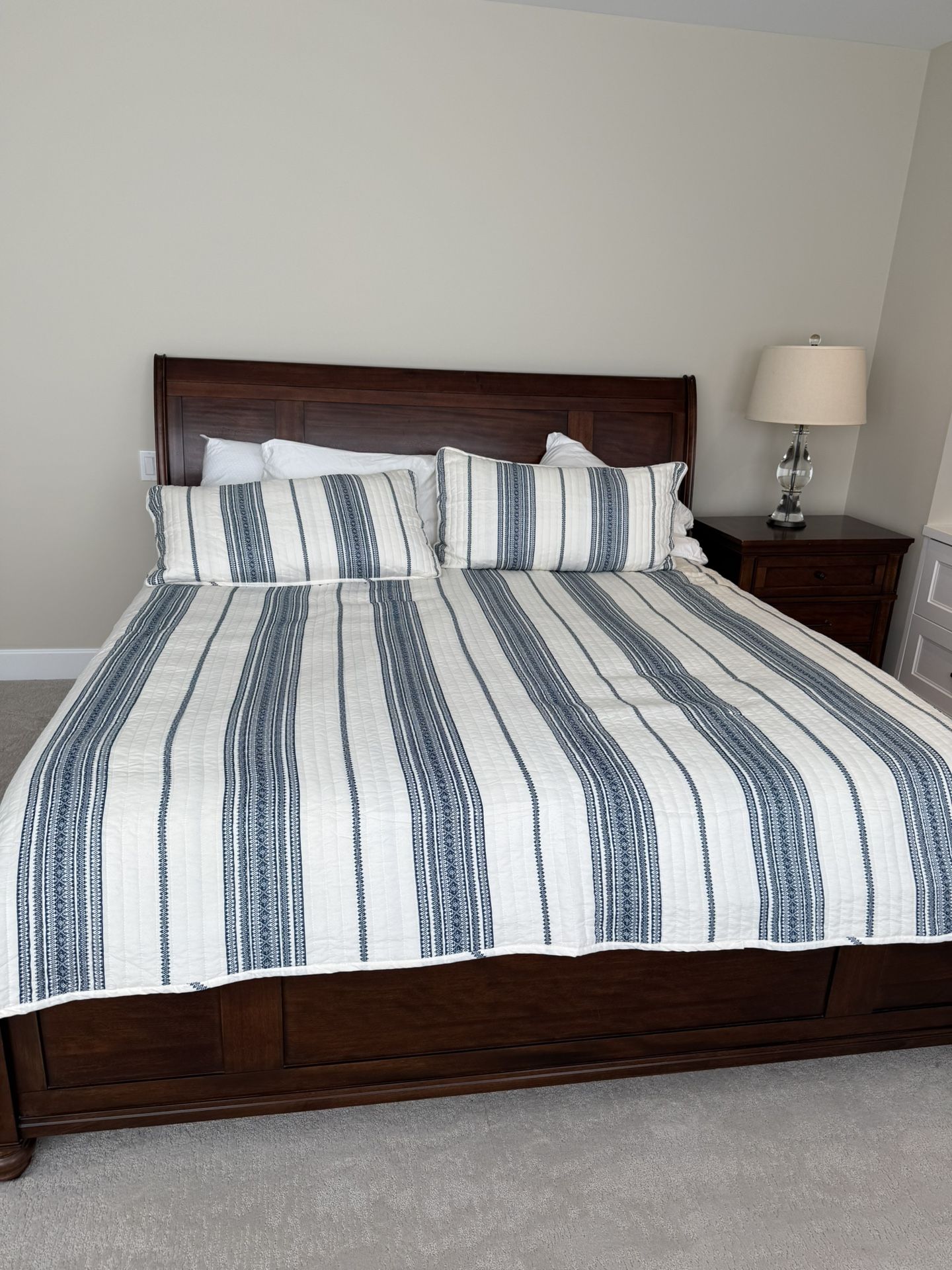 King Bed and Nightstand