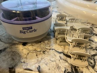 Conair Big Curlers - 5 Large Curlers With Clips. Perfect Condition 
