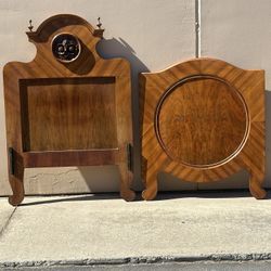 Twin Head And Footboards With Side Rails - Antique 