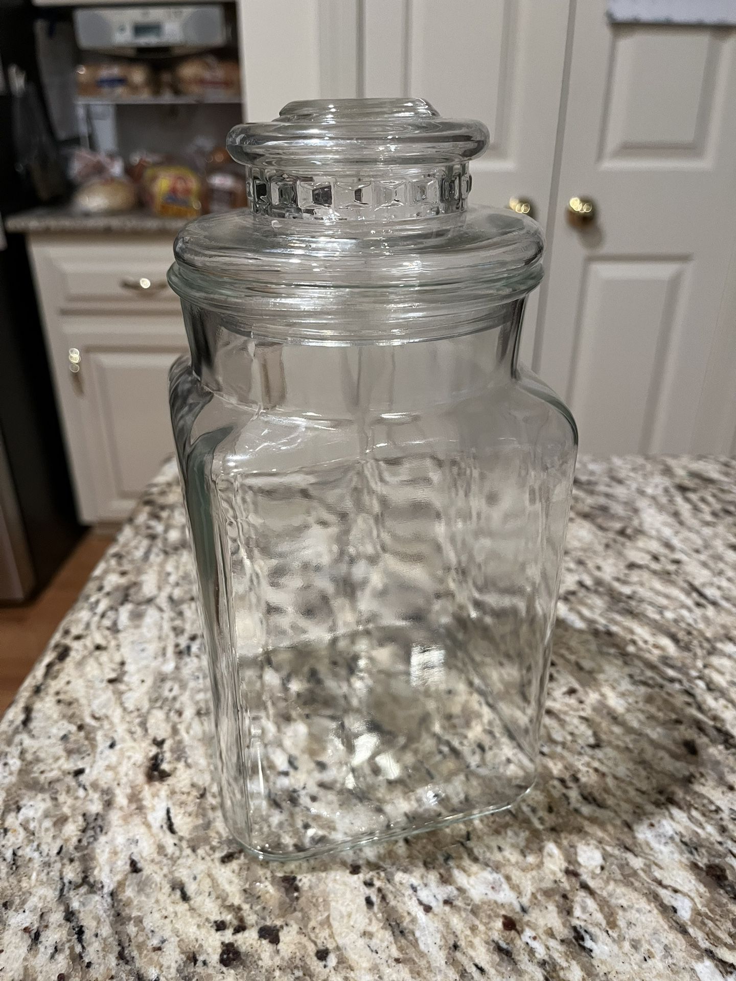 Vintage Apothecary Rectangular Clear Glass Jar