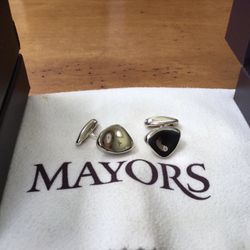 Mayors Jewelry Sterling Silver Cuff Links Birks Brand New in Box