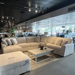 Ivory 4PC Chaise Sectional Couch