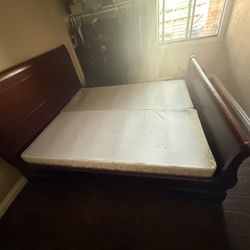 King Size Wood Bed frame For Sale!!