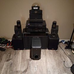 Sony Surround Sound System AV Center With Dvd/Cd/Video CD  The 14 Speakers