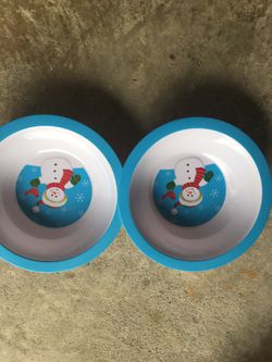 2 Christmas bowls