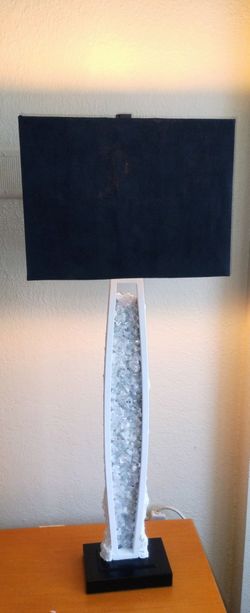 One of a kind geode inspired glam lamp