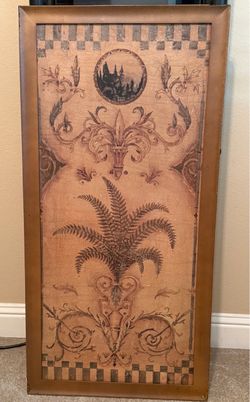 Vintage The Bombay Company "Paradise Fern" Framed Wall Panel Art - Liz Jardine