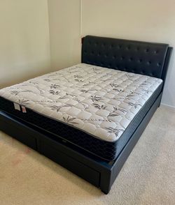 New King Or Calking Size Bed With New Mattress Included