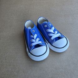 Brand New Never Worn Blue Toddler Converse, Size 5