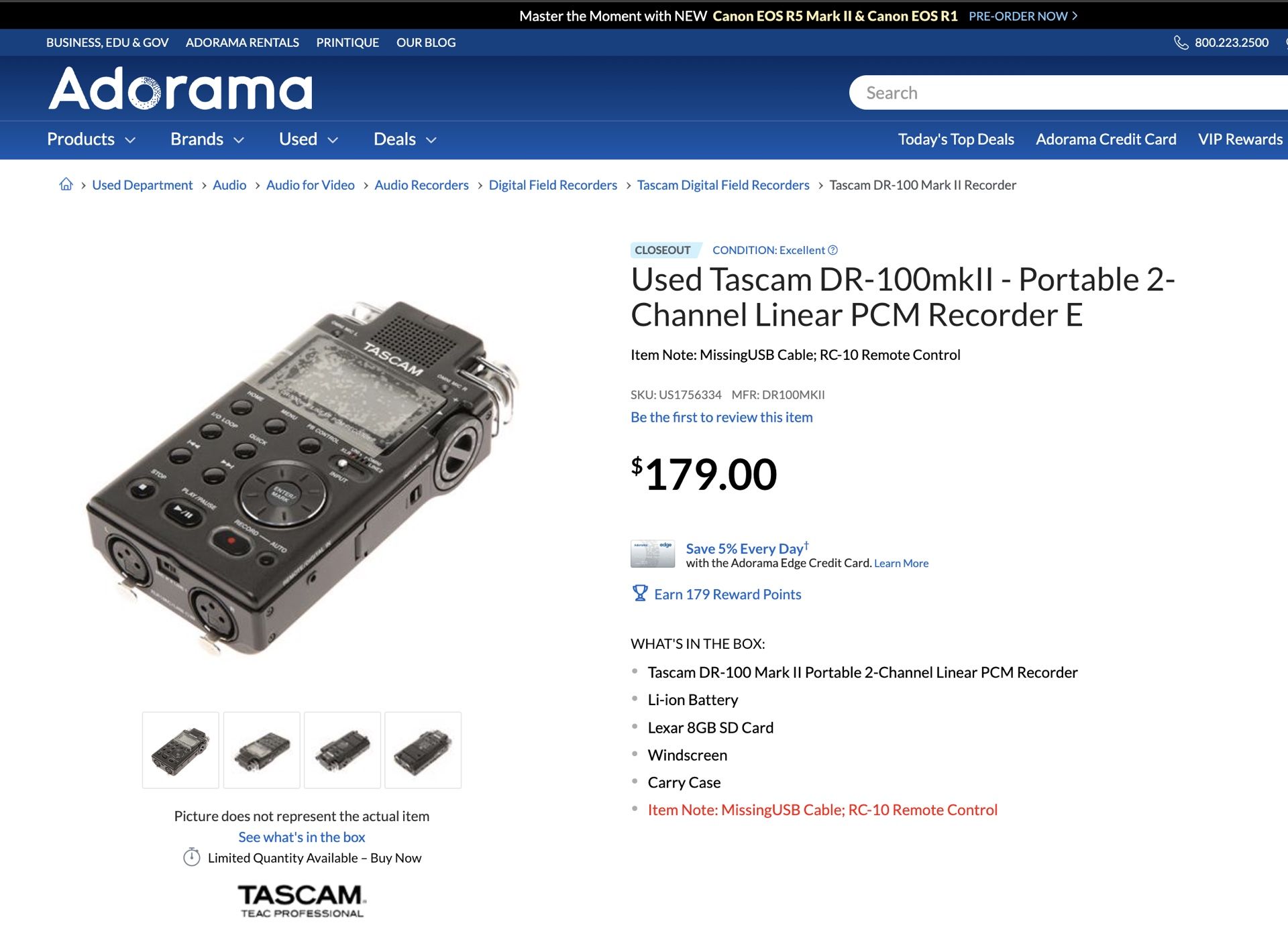 Tascam DR-100 Mark II