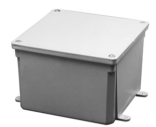 4 in. x 4 in. x 4 in. Gray Electrical PVC Junction Box (E987N-3-HD) (Brand New)