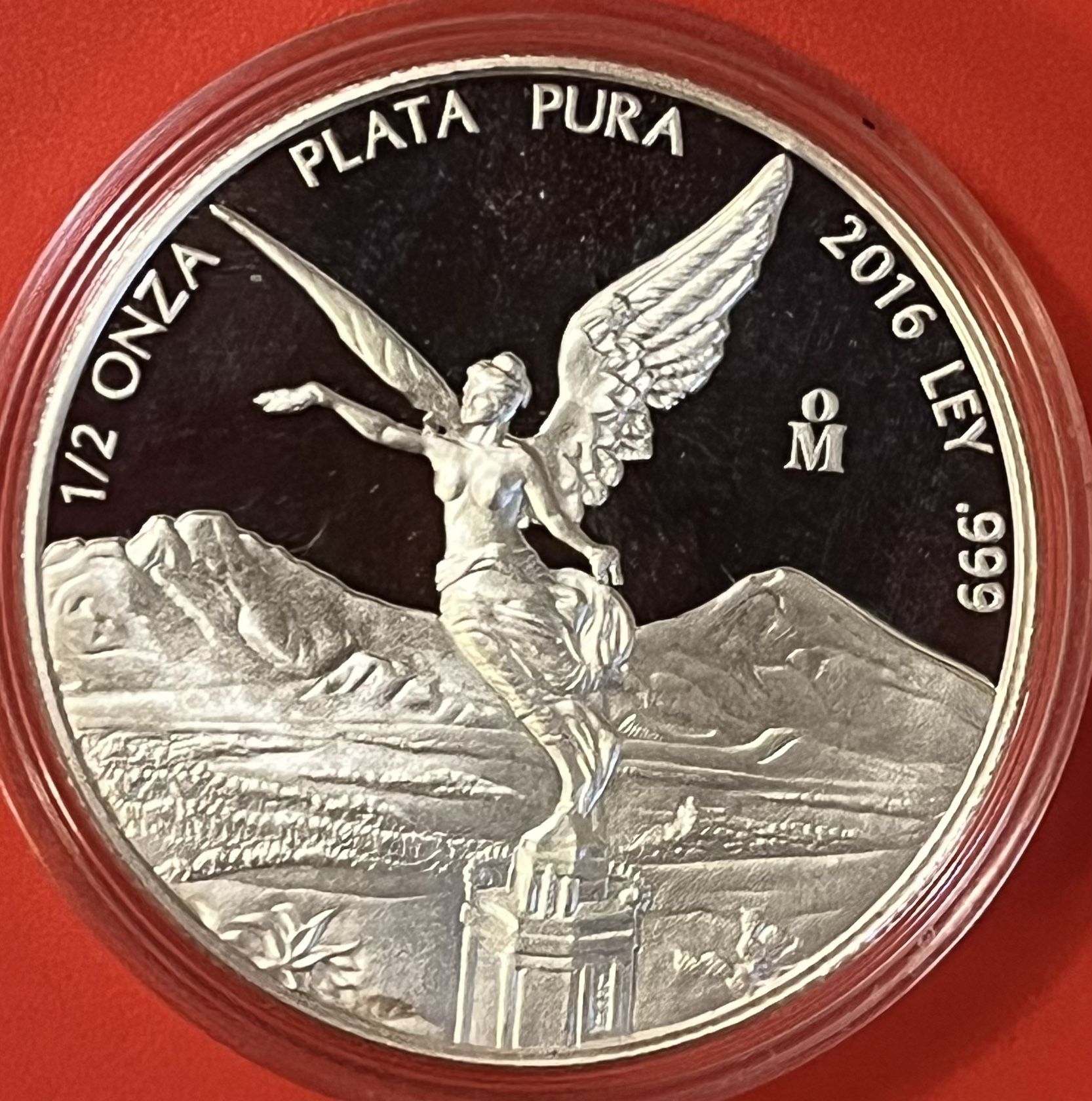 1/2 OZ Silver 2016 Proof Mexican Libertad .999 FS Pura Plata