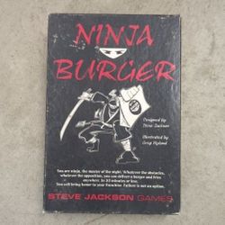 Ninja Burger Board Game 1st Edition RARE