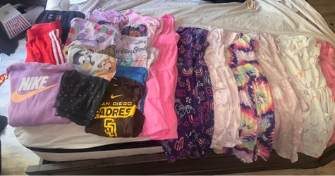 Girls' Clothing Bundle Size L 10/12 - Nike, Adidas, San Diego Padres, and More