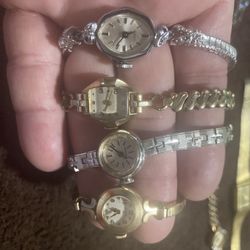 Relojes Vintage Elgin10kgold Filler,Paul Braguete 10 K Gold Filler ,Timex , Caravelle 