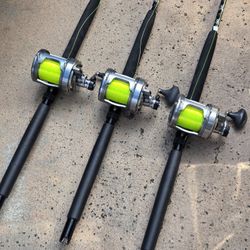 Shimano Tyrnos Fishing Reel..2speed/New Lines/.Custom Rod