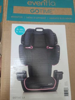 Super cute kids car booster seat/ w back rest/ new, open box/$35 blue diamond & rainbow