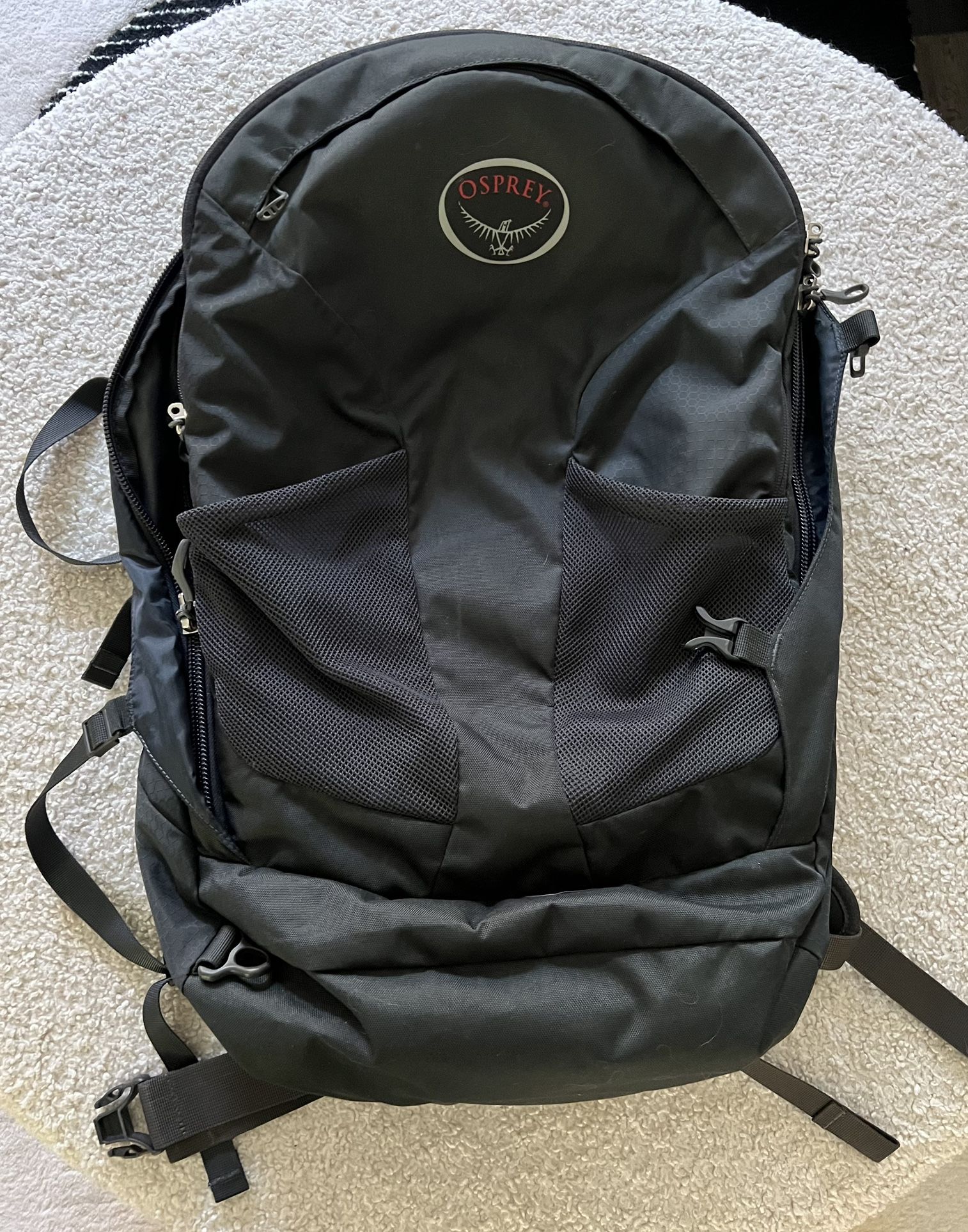 grey osprey farpoint 40 liter travel backpack
