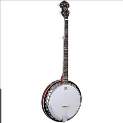 Oscar Schmidt OB5 5-String 30-Bracket Cast Tonering Bluegrass Banjo Package with Deluxe Padded Gig Bag, Strap, Tuner, Stings, Picks