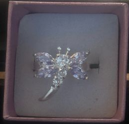 Sterling silver dragonfly ring