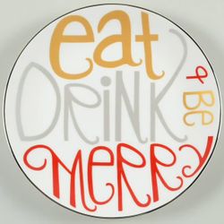 EAT DRINK & BE MERRY PLATES by LENOX (4 plates per box/24 plates)