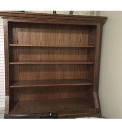 Beautiful Handmade Wood bureau/Shelves
