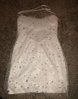 White Sequence Dress