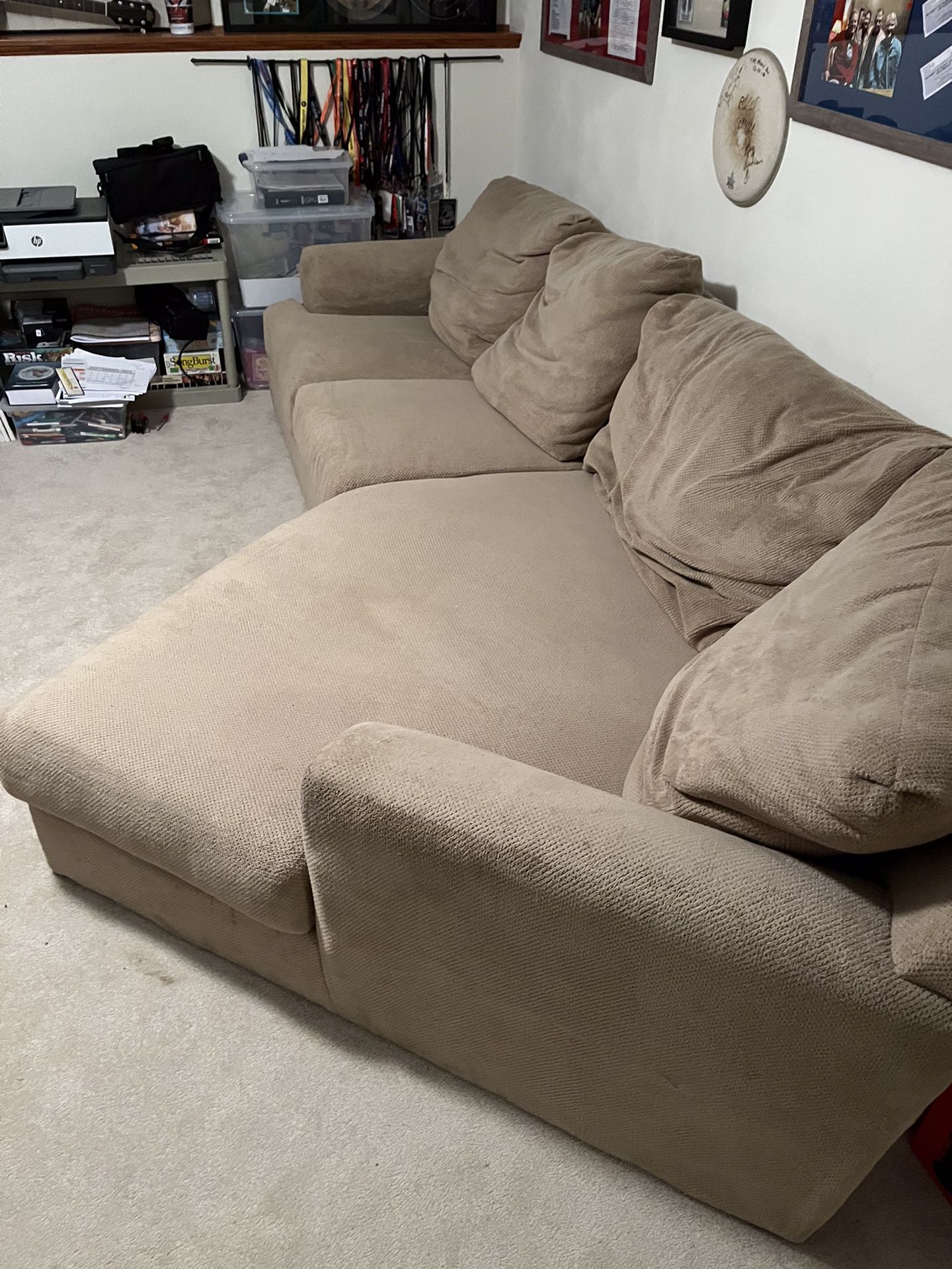 2 Piece Sectional.  Couch. REDUCED.    MUST SELL ASAP.    