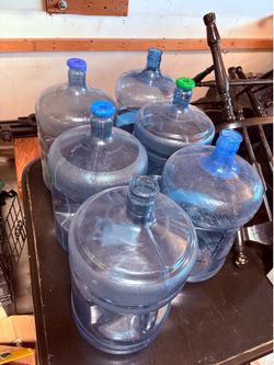 Set Of 6, 5 Gallon Water Jugs