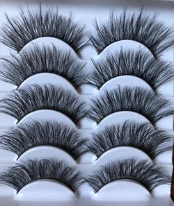 Handmade soft Mink eyelashes 5 pairs