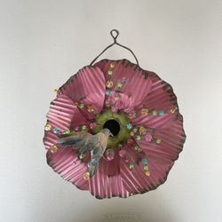 Flower Birdhouse Decor