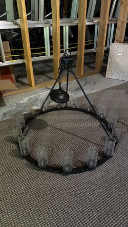 Antique Brass wrought-iron Chandelier