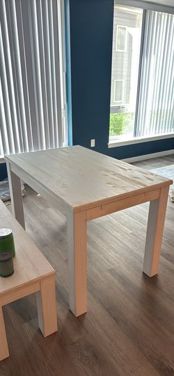 Farmhouse style real wood dining set