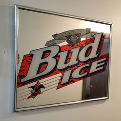 Bud Ice bar mirror