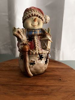 Votive Snowman Candle Holder