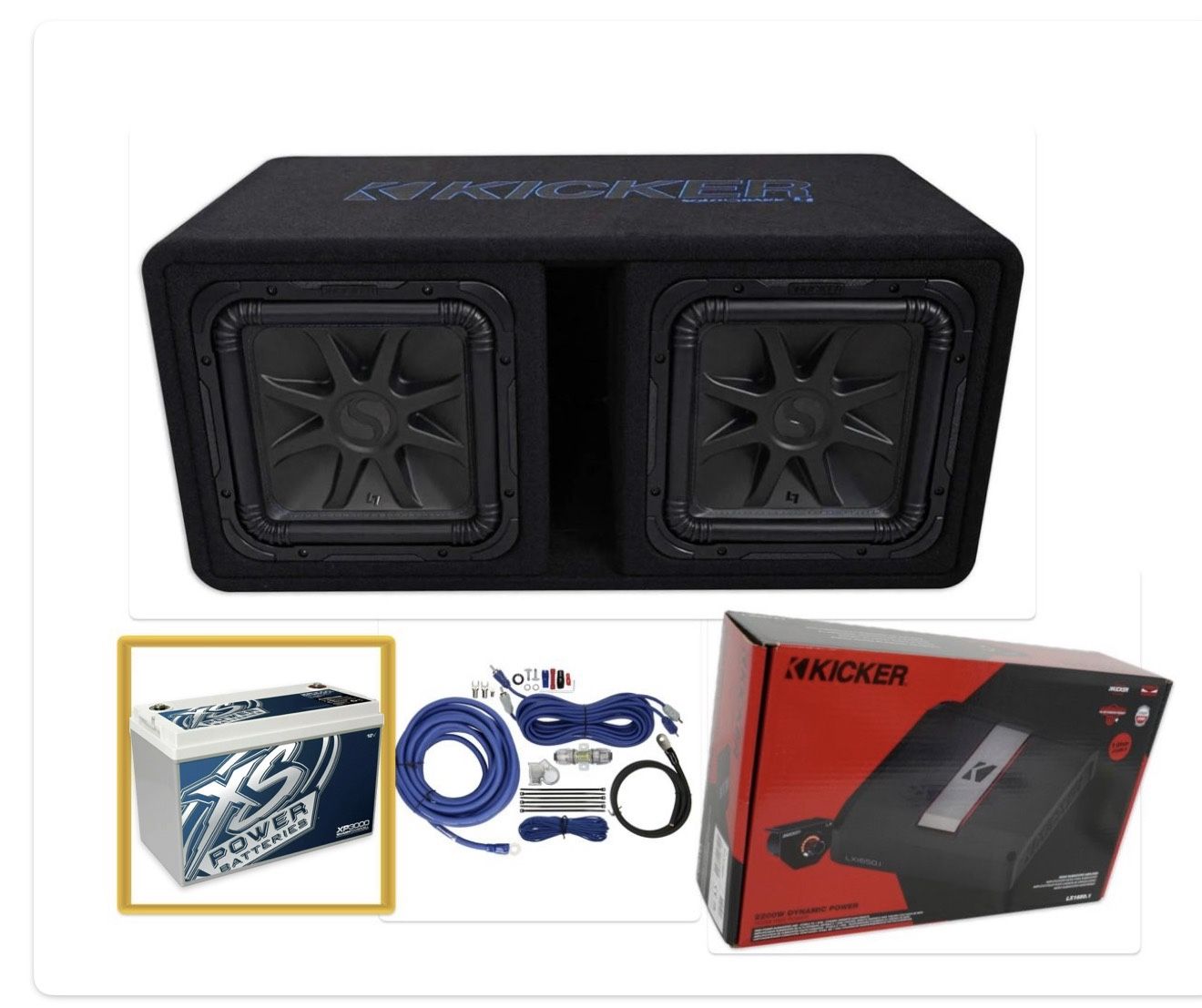 NEW POWERFUL BASS PACKAGE KICKER AUDIO INSTALLED