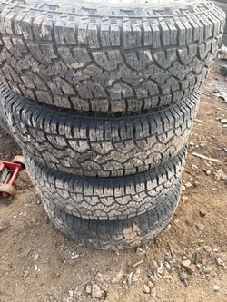 Dextero all-terrain LT245/75/16 came off a 1997 gmc sierra 6 lug $350.00 or best offer comes with rims