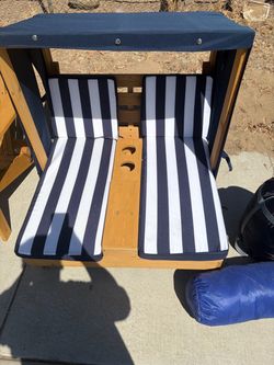 Double Adirondack Chair with Canopy