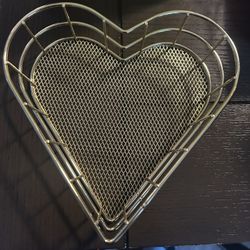 Heart Shaped Gold Basket 