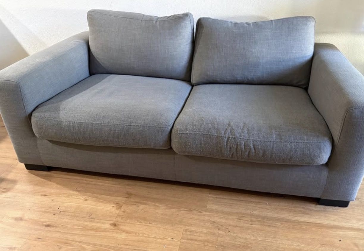 DOWN FEATHER SOFA DEEP SEATED GREY