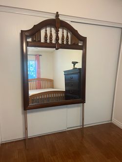 Mid century vanity cabinet mirror