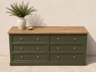 Olive Green Farmhouse Dresser