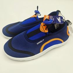 NWT SPEEDO Surfwalker Pro Water Shoes Boys 13/1 in Blue and Orange