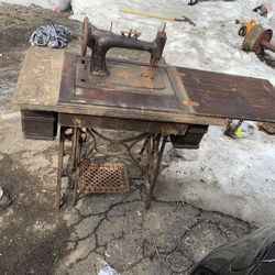 Antique Foot Pedaled Sewing Machine 