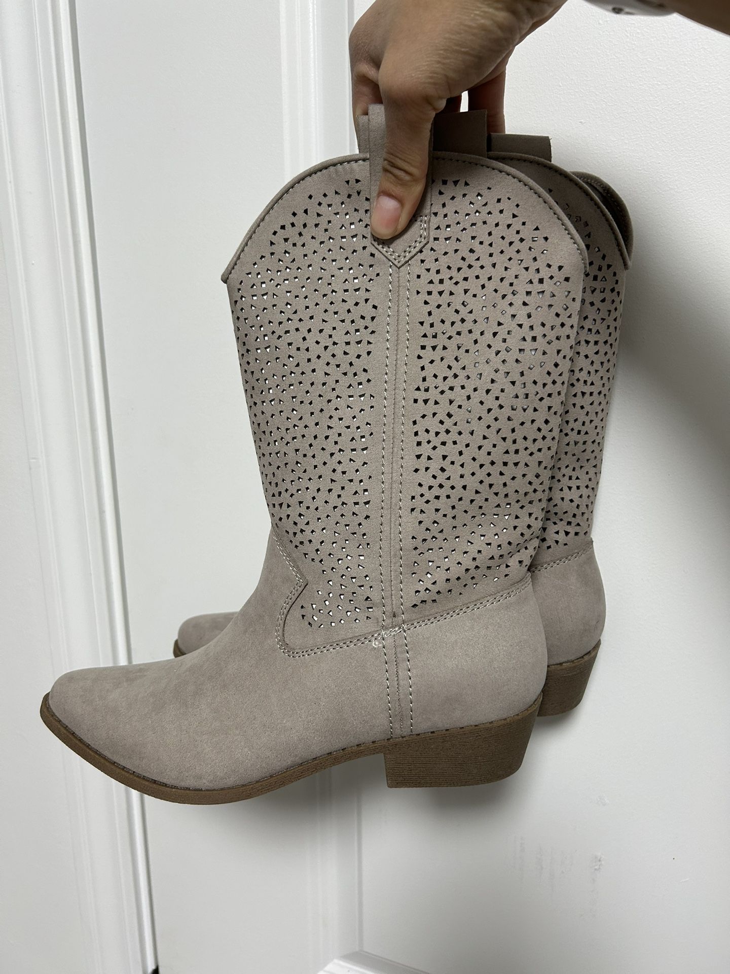 Perforated Cowgirl Boots