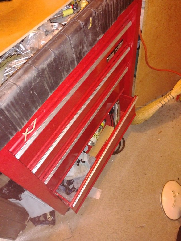 Red Tool Box With Random Tools $65