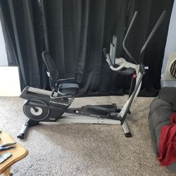 Recumbent/elliptic Exercise Bike