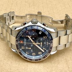 Victorinox SWISS ARMY Chronograph Classic Mens Watch - Stainless Steel - 100 Meters